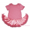 Dusty Pink Baby Bodysuit Satin Pettiskirt JS4683